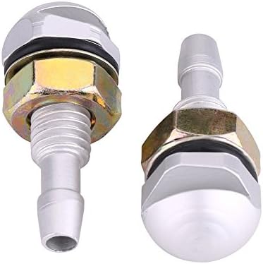 2pcs Universal Front Windshield Washer Nozzles Aluminum Alloy Windshield Wiper Washer Sprayer Nozzle Replacement for Most Vehicles