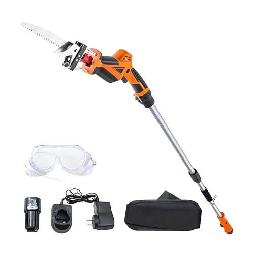 山善(YAMAZEN) 10.8V 充電式 高枝ガーデンポールソー 高さ3段階調整...