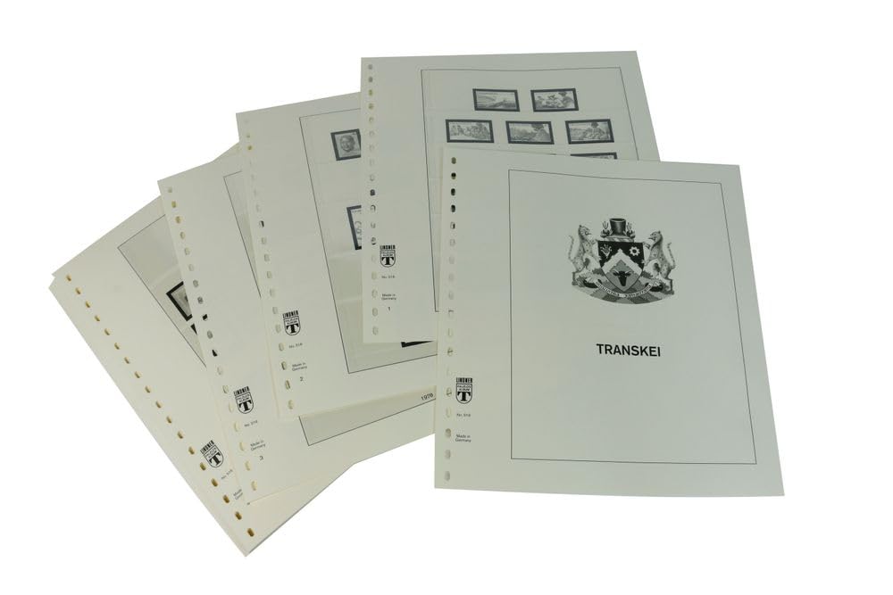 Feuilles pré-imprimées Transkei LINDNER pour classer les timbres 1976-1994