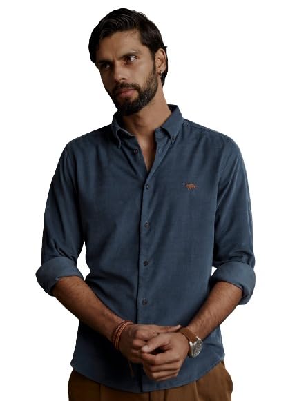 Men Corduroy Full Sleeve Slim Fit Shirt-image-2