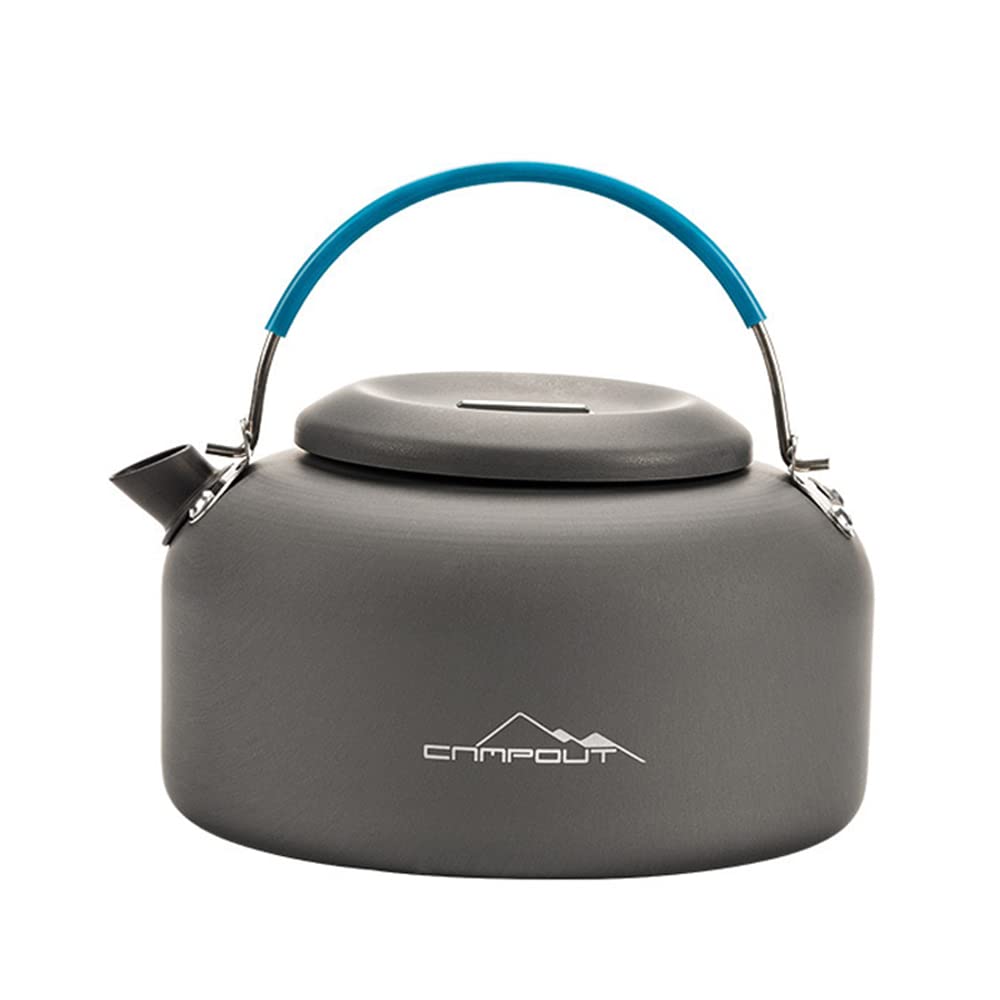 Sanfoelek Bouilloire de camping en aluminium 1,4 L compacte et légère pour camping, randonnée, randonnée