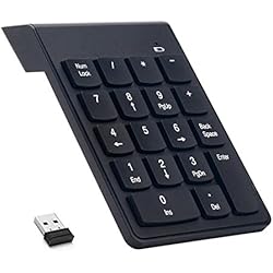 Teclado Digital Para Pc ZREAL Teclado Numérico Inalámbrico de 18 Teclas 2.4G USB Numpad Digital para PC Portátil Tablet PC de Escritorio