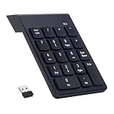 ZREAL Clavier Pavé Numérique sans Fil 18 Touches 2.4 GHz avec récepteur USB pour Ordinateur Portable Tablet PC Ordinateur de Bureau