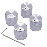 Los botones de aluminio están diseñados para equipos acústicos o potenciómetro. Los botones están moleteados para su circunferencia. Estos botones no tienen insertos de plástico. Están hechas de una pieza de aluminio macizo CNC fresado y tienen una superficie anodizada duradera.