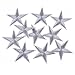 Toppe a forma di stella ricamate, da cucire o termoadesive, 10 pz.