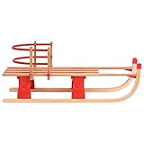 Luge au design moderne en bois et dossier ergonomique s'intègre harmonieusement dans les activités de plein air hivernales. L'esthétique simple combine fonctionnalité et charme naturel - un compagnon intemporel pour les paysages enneigés (tendances d'intérieur 2025 : matériaux naturels).