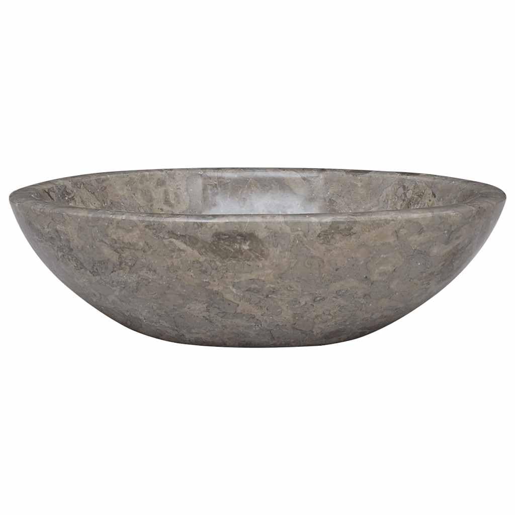 Lavabo grigio marmo, 53 x 40 x 15 cm, lavello da appoggio con foro di scarico, salvaspazio e facile da pulire, per bagno, bagno degli ospiti, ristrutturazione e attrezzature sanitarie