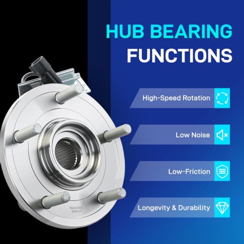 Image of BDELI 513273 2X Front Wheel Hub Bearing for 2008-2016 Chrysler Town Country