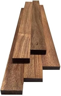 Pack of 5 Indian Walnut Thin Stock Lumber Board for DIY Craft Supplies, Woodworking Materials,Woodworking Projects, Furniture Making, Woodturning, (18" x 3" x 0.12") by Exotic Wood Zone