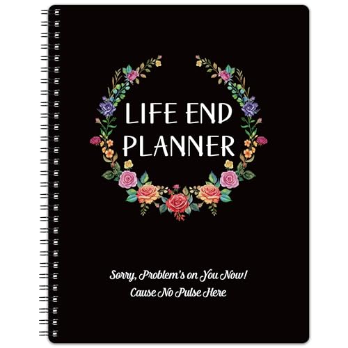 End of Life Planner - Death Note Notebook, End of Life Planner Funny Organizer for Inheriting, Assets, Heritage, Special Estates Planning Organizer, Final Wishes, Funeral Plans & Personal Info