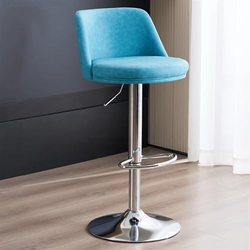 Taburetes de isla de cocina ajustables, sillas de bar modernas de piel sintética con respaldo, taburetes giratorios de altura de mostrador, taburetes de desayuno sin brazos con reposapiés,