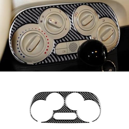 Console de climatisation manuelle Fiat 500 look carbone net
