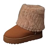 Bottes moelleuses pour femme : doublées de fausse fourrure en peluche et isolées pour plus de chaleur, ces bottes de neige gardent vos pieds confortables pendant les froides journées d'hiver tout en ajoutant une touche élégante à votre tenue