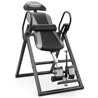 YOLEO Tavola di inversione Panca a inversione Pieghevole con Cintura di Sicurezza per la Terapia del Dolore alla Schiena e al Collo Max.300 lbs