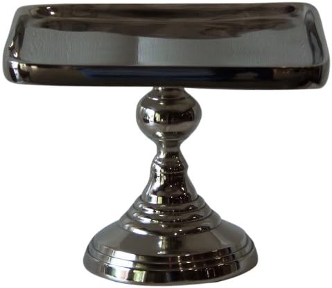 Square Pedestal Cake Stand Size: Medium