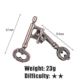LJFEA 2 Sätze von Schlüsselpuzzles, knifflige Puzzle-Schlösser, 3D-Metallpuzzle mit Verriegelung