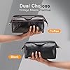 CONTACTS Cable Organiser Bag Travel Pouch Clutch Cord Organiser for Essentials,Tech Multi-Pocket Case Accessories Carry Storage for AirTag,Power Bank,Charger,USB,Daily Items (Coffee) #2