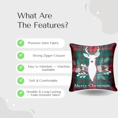 Image of Decorative Satin Sofa Cushion Covers Set of 5, 16 x 16 Inches, Multicolor Floral Printed Pillow Covers for Living Room, Bedroom, Couch & Sofa, Soft Glossy Fabric, Zipper Closure