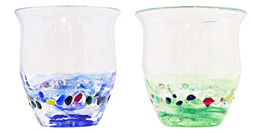 Set de 2 vasos Genkawa Genkichi Workshop azules y verdes