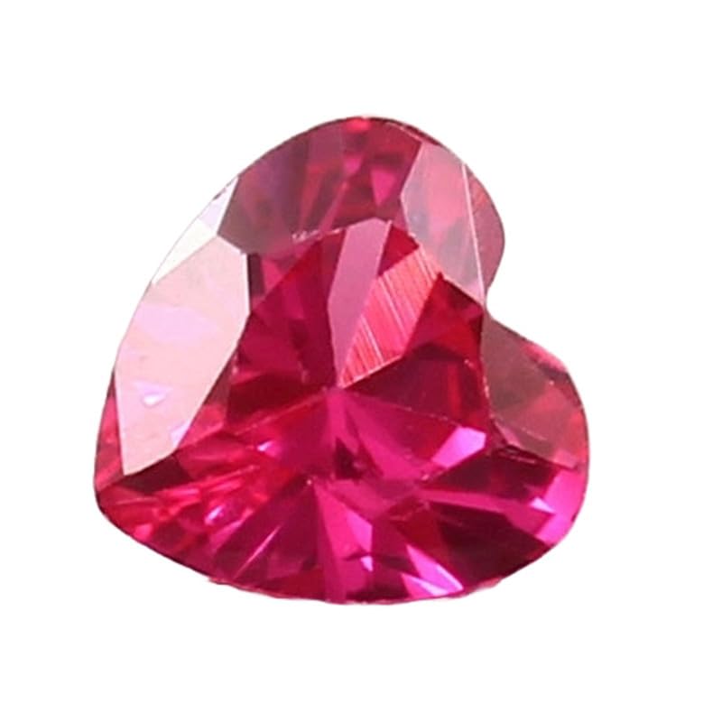 Rubis naturel en cœur 6x6 mm taille fine pour création de bijoux DIY | GH_NAT_00835