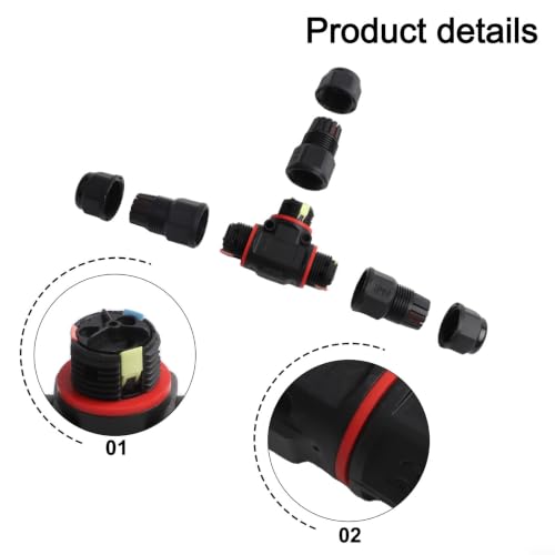 Conector rápido para cable de iluminación de jardines IP68 en T 3 núcleos 5