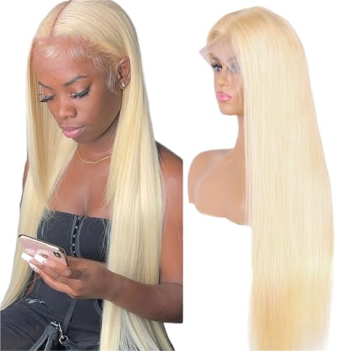 Perruque lace frontal longue droite or clair | Couverture cheveux naturels femmes