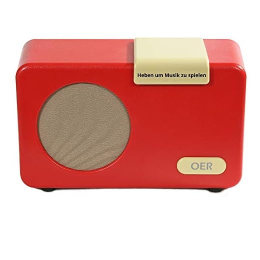 OER Musik Player, Musikbox für Demenzpatienten, Seniorenradio mit Leichte Bedienung, Speziell für Senioren mit Alzheimer, Geschenk für Menschen mit Demenz, Demenz Hilfsmittel (Rot)