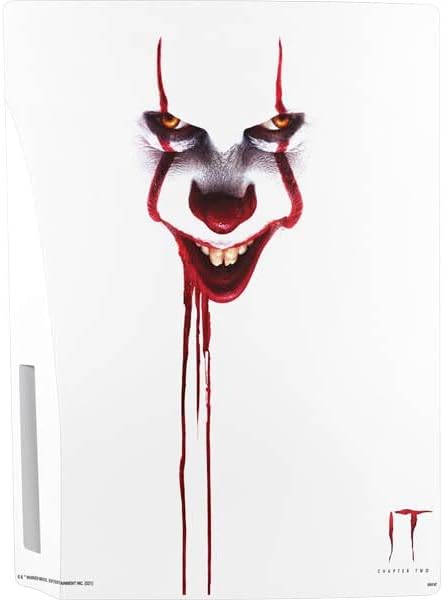 Skinit Decal Gaming Skin Compatible with PS5 Bundle - Officially Licensed Warner Bros IT Volume 2 Pennywise Bloody Design