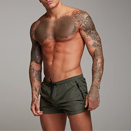 Maiyifu-GJ Men's Mesh Lining Beach Shorts Quick Dry Swim Trunks Swimwear Gym Workout Athletic Short Pants Zipper Pockets4