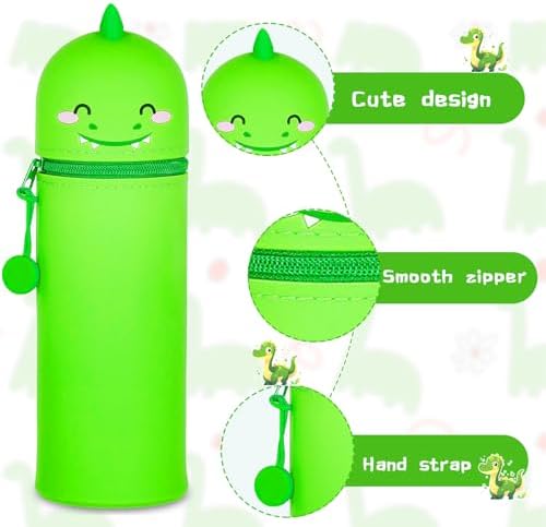 HuaMuDM 2-in-1 Federmäppchen Biene - Stand Up Stifthalter Aus Weichem Silikon