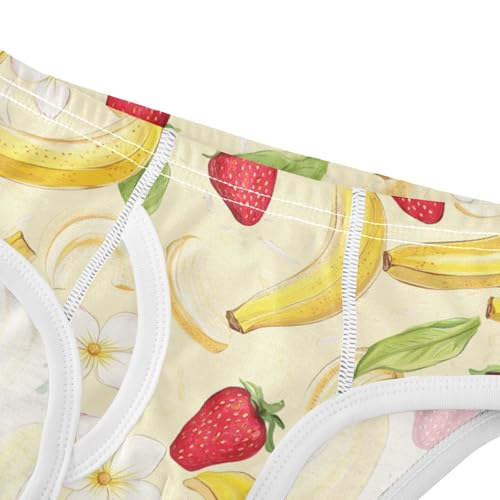 Wusikd Banana Peels Boys' Underwear Cotton Yellow Boys Briefs Soft Toddler Underwear 2T4