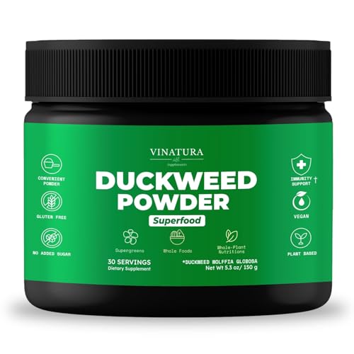 VINATURA Duckweed Powder - Duckweed Supplement, Superfood Digestive Health, Fiber-Superfood