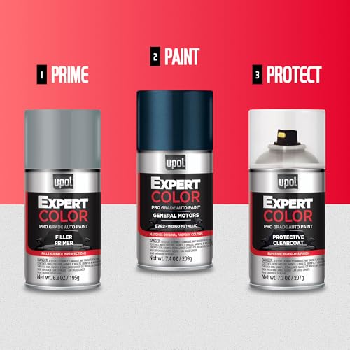 U-POL Expert Color Protective Clearcoat, Automotive Clearcoat Spray Paint, Professional Grade, Easy-To-Use, Clear