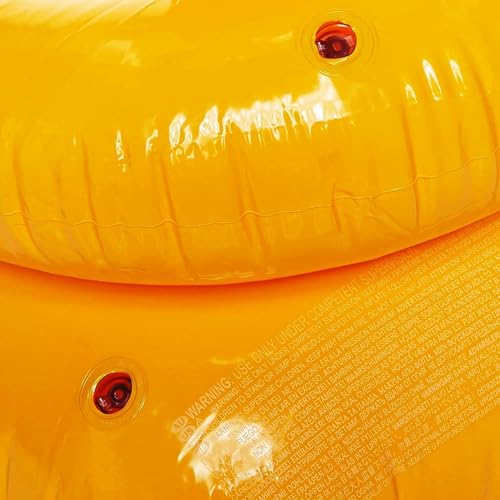 Image of Happy Animal Inflatable Chair for Kids | Portable & Foldable PVC Air Sofa Seat for Toddlers | Cartoon Animal Design Chair for Boys & Girls (Yellow)