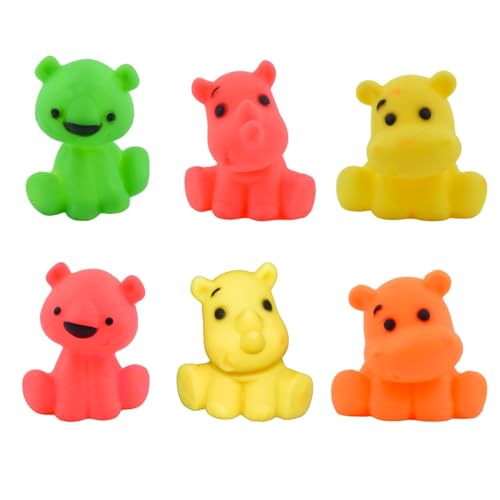Jouets de bain couineurs Chu Chu Chu : lot de 6 animaux sans BPA pour bébés