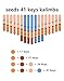 Seeds Kalimba 41 Keys, Professional Kalimba Thumb Piano C-Tuned, Chromatic Double-layered, Solid Wood Soundboard,Thumb Piano for Adults (seeds 41 key)