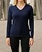 Womens Ultra Soft Midweight Baselayer Top | All Season V Neck Long Sleeve Shirt | Multi Packs