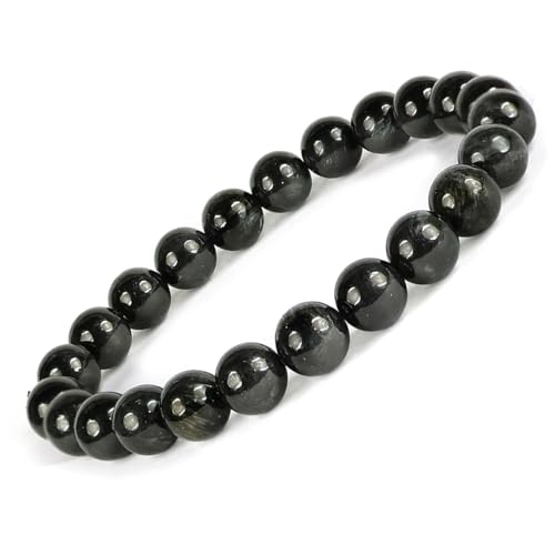 Image of Reiki Crystal Products Natural Crystal Stone 8 mm Round Bead Bracelet for Men & Women | Stretchable Gemstone Bracelet for Meditation, Yoga, Reiki & Daily Wear