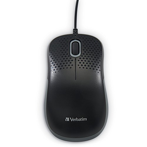 Verbatim Silent Corded Optical Mouse - Black #TOP4