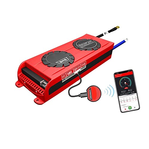 HXFAFA 24S 72V Smart Lifepo4 BMS 80A-500A 18650 adegerät PCB Batterieschutz, mit BT+UART+Fan+458+CAN Kommunikationspositionierungsfunktion, für 3,2V Zellenbatterie (Size : 100A+BT+UART+Fan+458+CAN) Cover