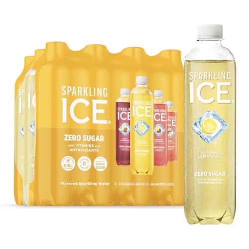 Image of Sparkling Ice Lemonade Variety Pack, Zero Sugar Sparkling Water, with Vitamins and Antioxidants, 17 fl oz, 12 count (Lemonade Flavors: Classic, Raspberry, Peach & Berry)
