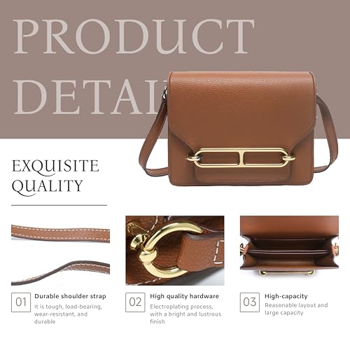 Women'S Genuine Leather Large Or Small Flap Crossbody Purse Handbag For Women,Adjustable Shoulder Strap Single Shoulder Bag2