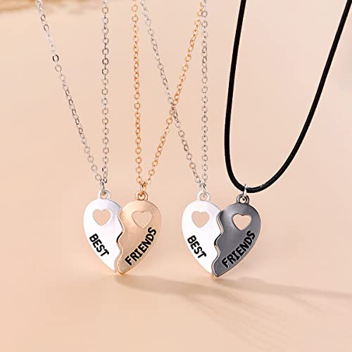 Lezmoii Magnetic Friendship Necklace Best Friend Necklace Matching Heart Bff Necklace For 2 Women Girls Bestie Friendship Gifts (Best Friends 2) #TOP5