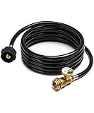 SHINESTAR 12FT Propane Tank Extension Hose with Gauge for RV, Gas Grill, Stove, Heater, Fire Pit and...