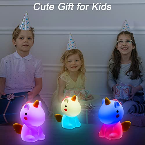 Easuntec Unicorn Night Light,Night Light For Kids,New Two-Color Colorful Mode,Rechargeable Cute Kids Baby Nursery Night Lights,Unicorn Toys For Girls Age 3 4 5,Unicorns Gifts For Girls Age 3 4 5 #TOP5