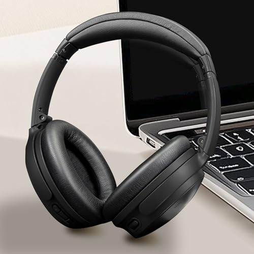 Almohadillas de repuesto para auriculares Bose QuietComfort 45 - Cojines para auriculares con cancelación de ruido para Bose QC45/QC SE/Nuevos auriculares inalámbricos QuietComfort, color negro miniatura 4