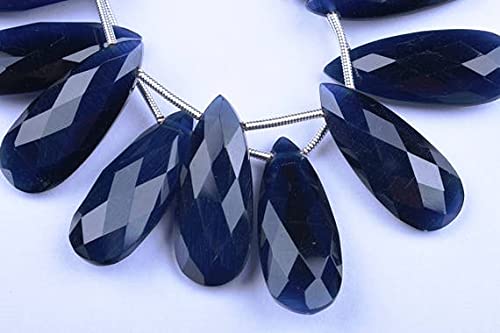 Perles briolettes en quartz bleu pour créer des boucles d'oreilles d'été élégantes