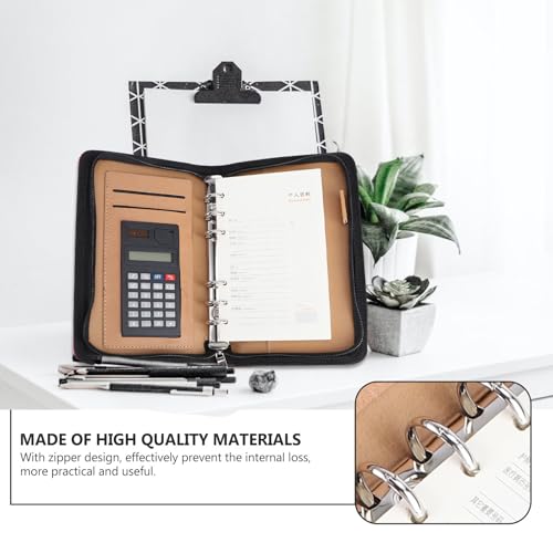 Cuaderno A6 anticaídas con calculadora y cierre de cremallera 7