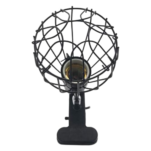 熱電球プロテクター - 爬虫類のワイヤーランプカバー、スカルディング防止金属安全シールド|鉄のグリッドビルドデザインを備えたセキュアメッシュフレーム、テラリウムスネークカメレオントカゲケージの使用に最適