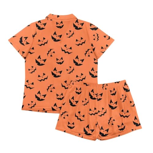 Image of Women's Short Sleeve Sleepwear Pajamas Nightwear with Pockets | Premium Polyester Fabric Ultra Soft Lightweight Breathable Touch, Wrinkle Resistant, All Day Cozy Wear for Daily Sleep